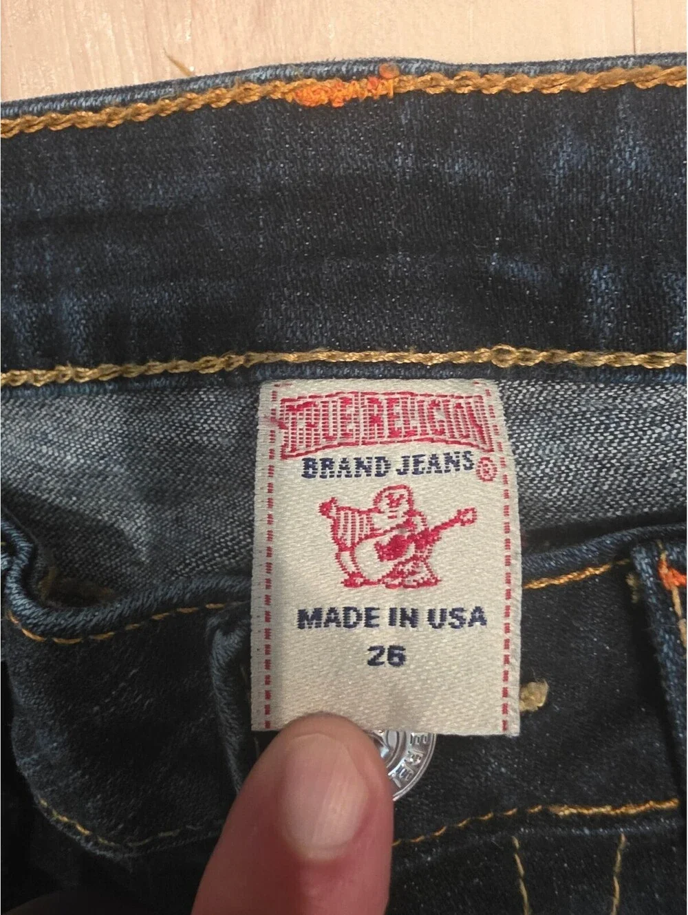 True Religion Dark Wash Skinny Jeans Size 26 Made in USA